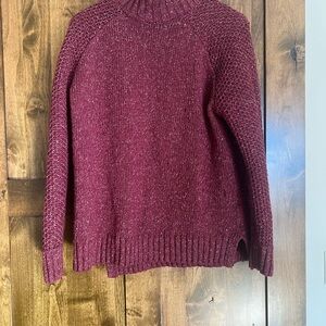 Prana Maroon Cowl Neck Sweater